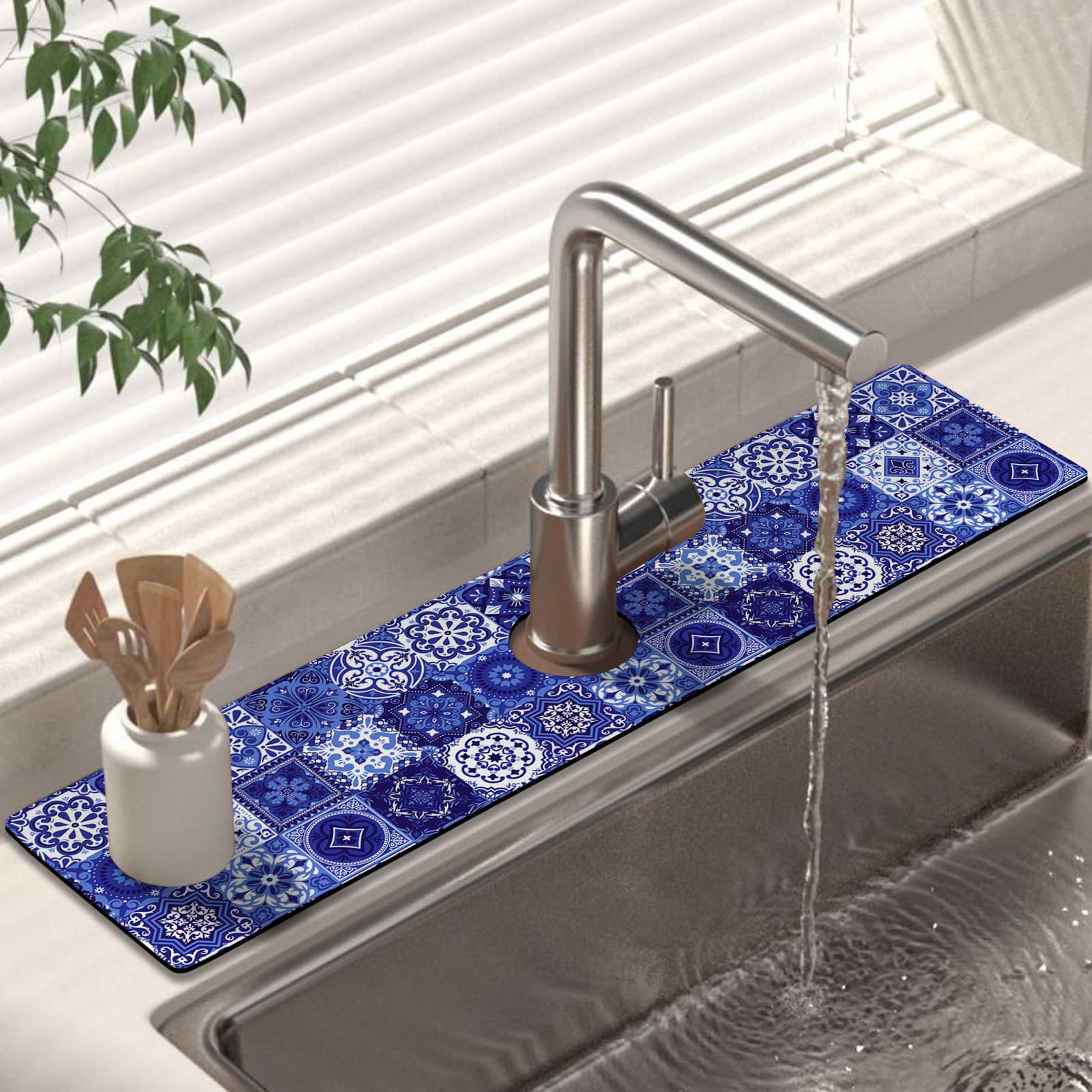 Photo 1 of shuownshg Kitchen Sink Splash Guard Faucet Mat 24" X 5.5"
