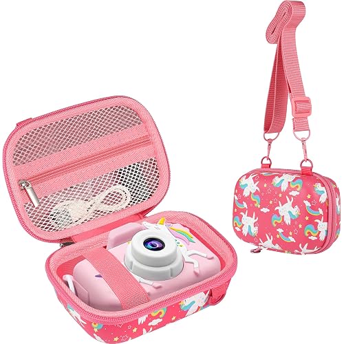 Leayjeen Kids Camera Case for Goopow/Mgaolo Kids Camera-Pink Unicorn