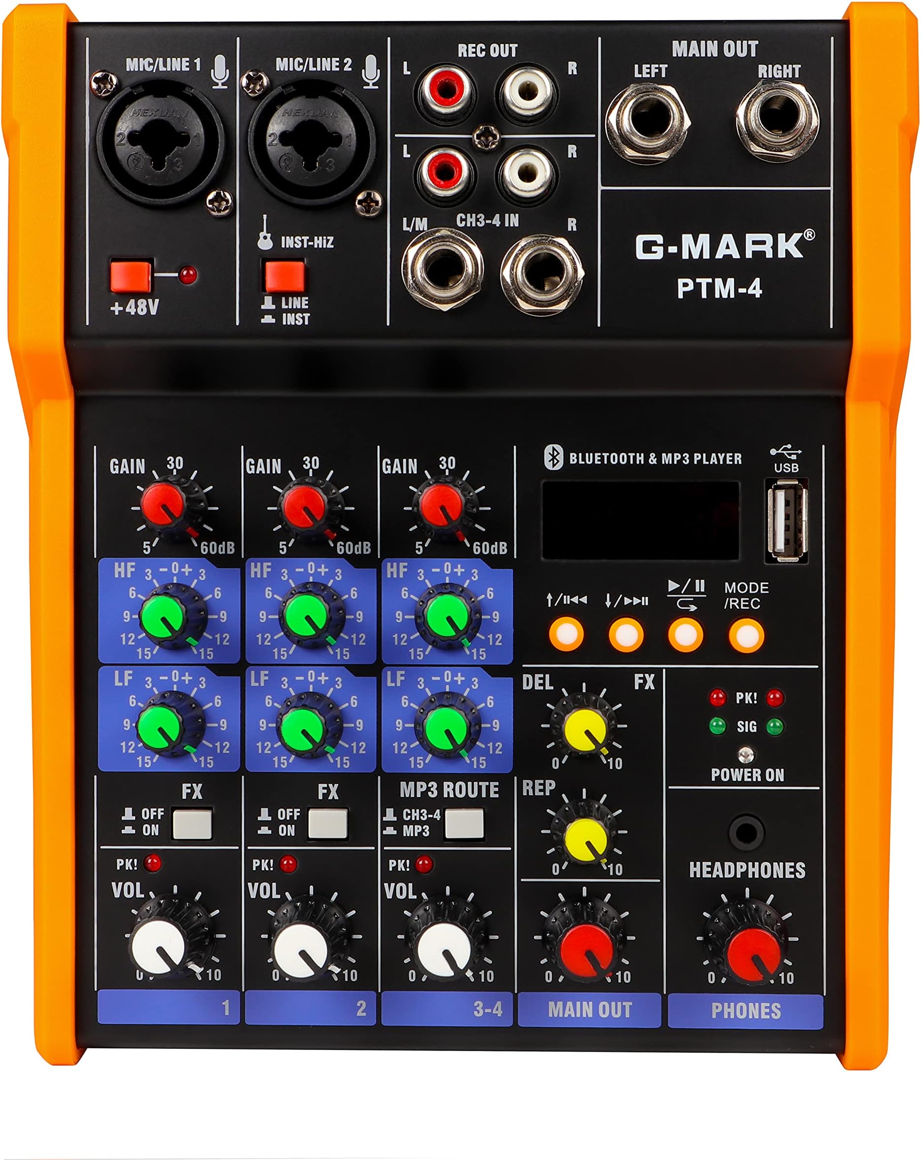 G-MARK Mini Audio Mixer 4 Channels B 5V Studio Karaoke Protable uetooth Live