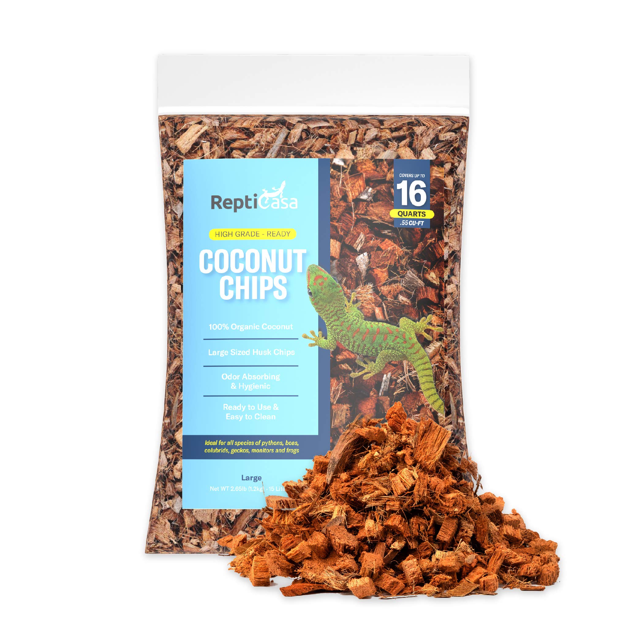 Buy ReptiCasa Coconut Chips Substrate Clean & Ready to Use for Reptiles