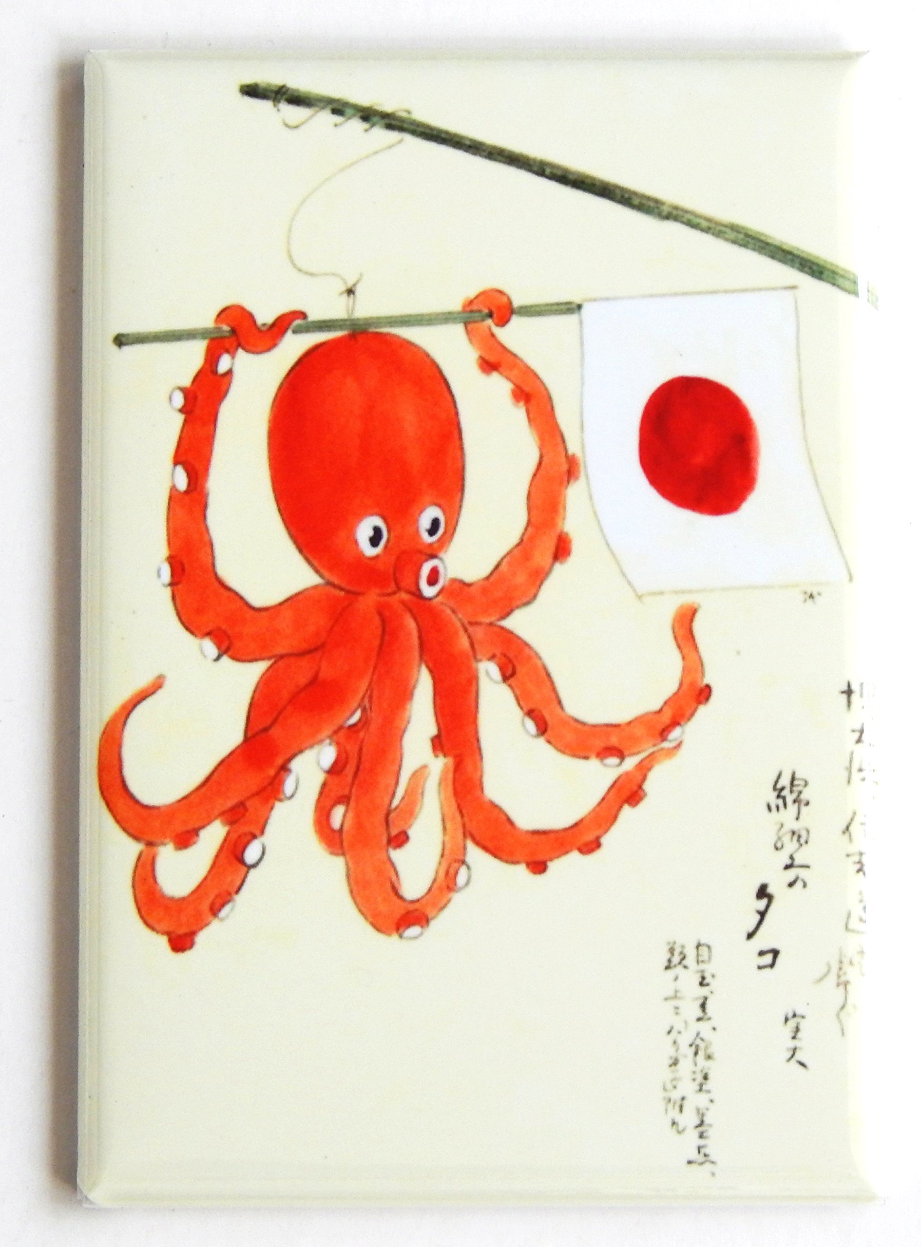Octopus - Handpainted Terracotta Fridge Magnet main image 1
