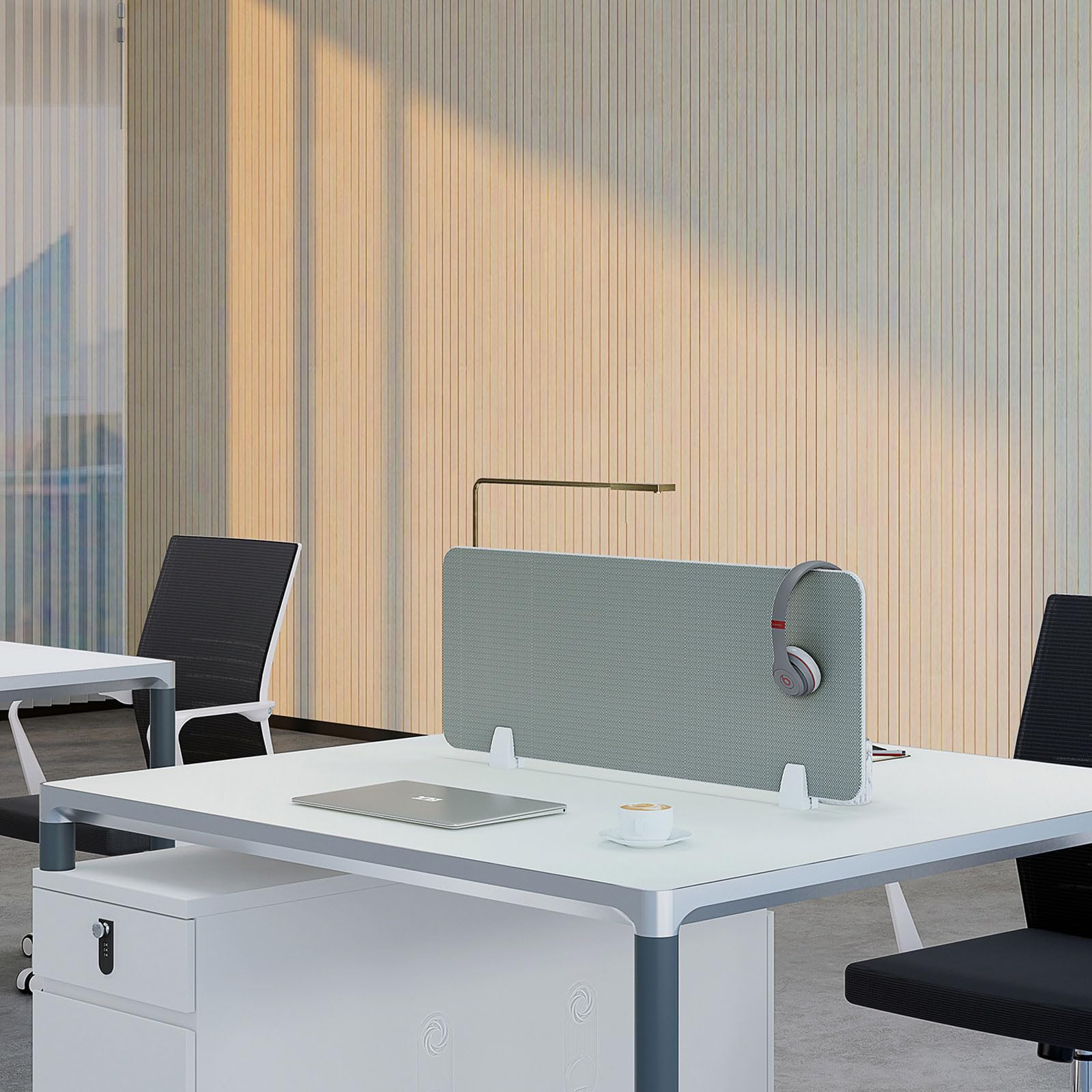 separatore per ufficio, divisorio insonorizzato e autonomo per ufficio, riducendo il rumore le distrazioni visive per la scuola (Off-White,50 x 30 Free Accessories+Tools)