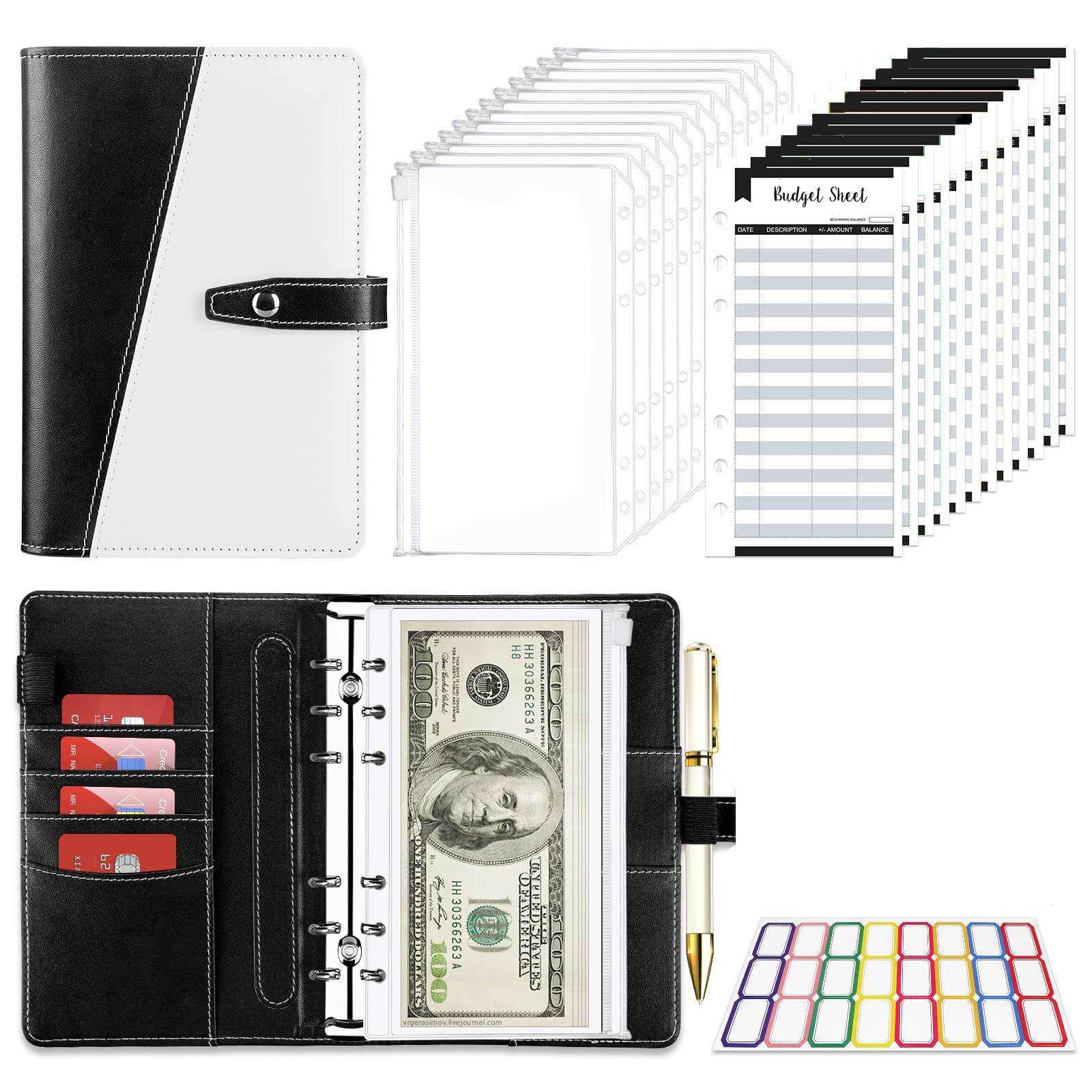 Buy Cash Envelopes for Budgeting, Budget Binder Envelopes Organizer A6