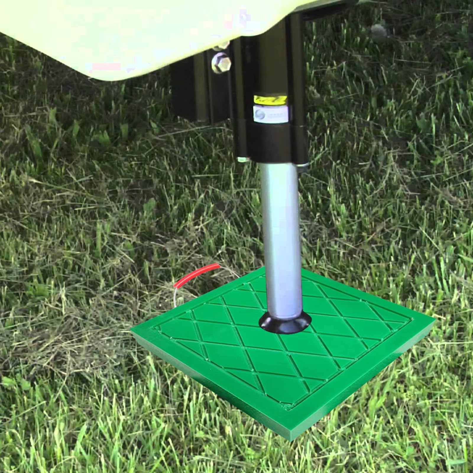 Coussinets de Crics Grues Carré Haute densité Coussins stabilisateurs pour outrigger, Blocs de vérins empilables pour camion à godets, épave, camping-car, Coussinets de nivellement en caoutchouc(Green
