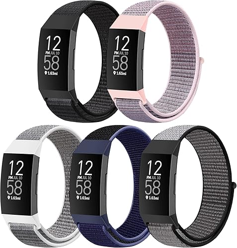 Miniatura 28 de Correas de nailon para reloj, compatibles con Fitbit Charge 4, Charge 3, Edición especial, correa de repuesto suave, deportiva, transpirable