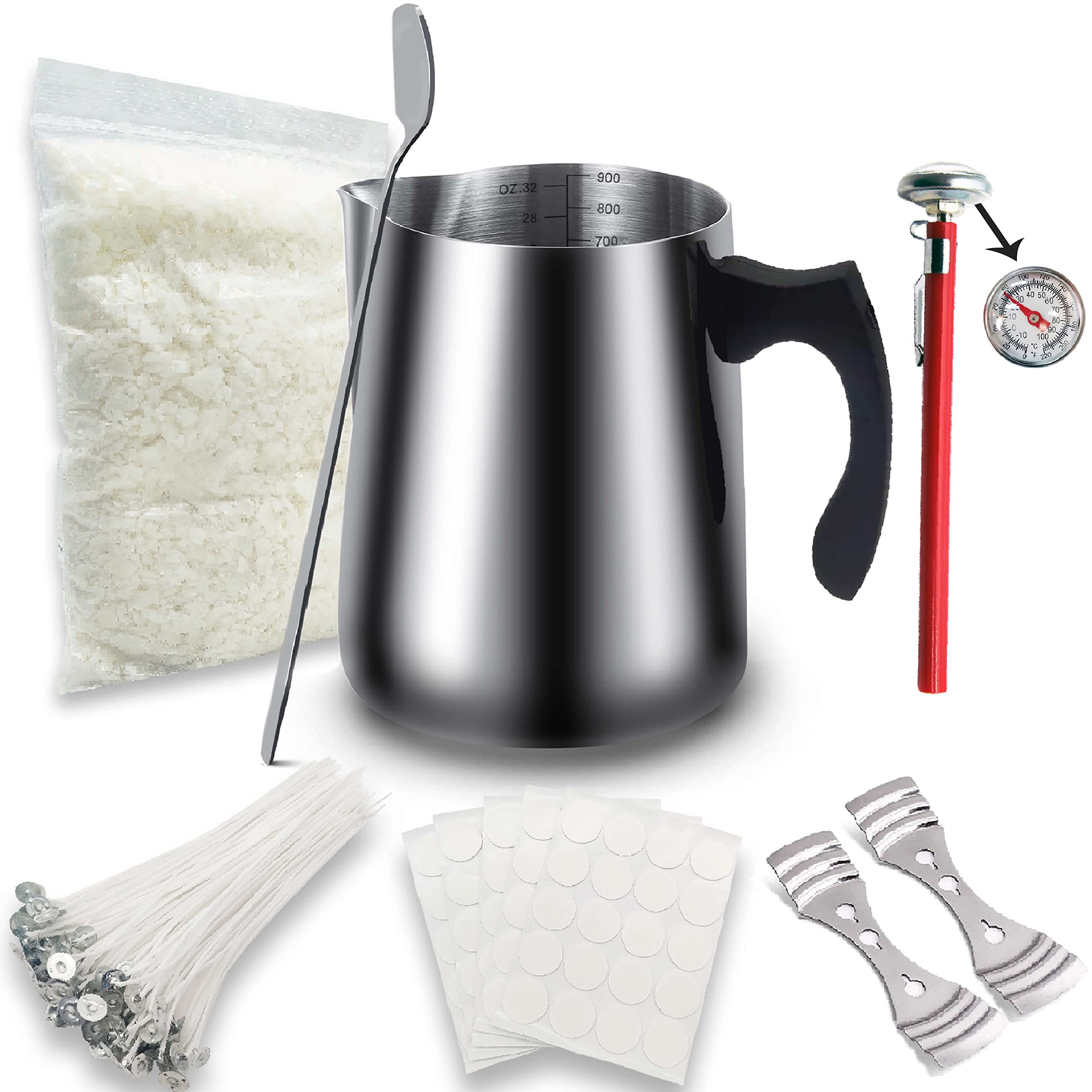 HOWFIELD Soy Candle Making Kit Supplies - DIY Candle Making Kit 32oz Wax Melting Pot and More Necessary Tool