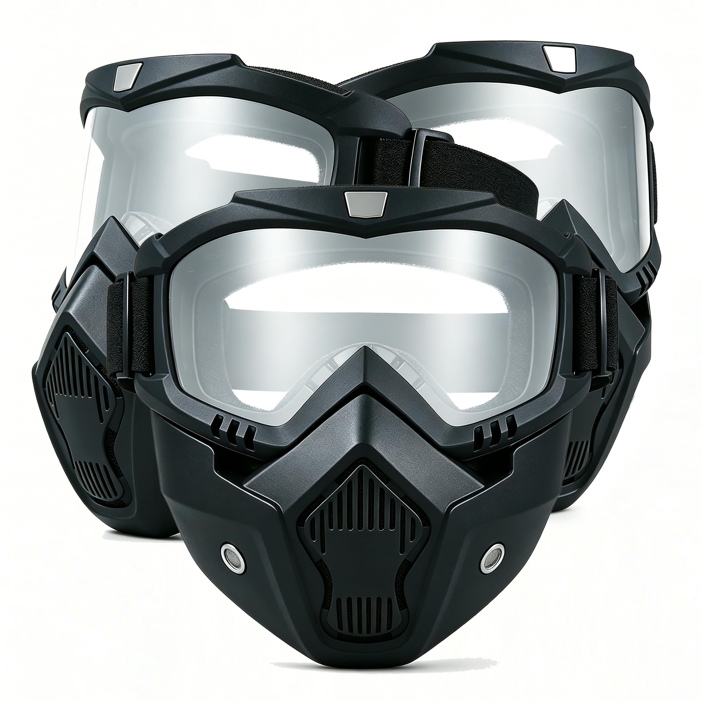 Motorcycle Face Mask Full Face,Dirt Bike Goggles Motocross, ATV, Offroad, Riding Racing Goggles for Men Women