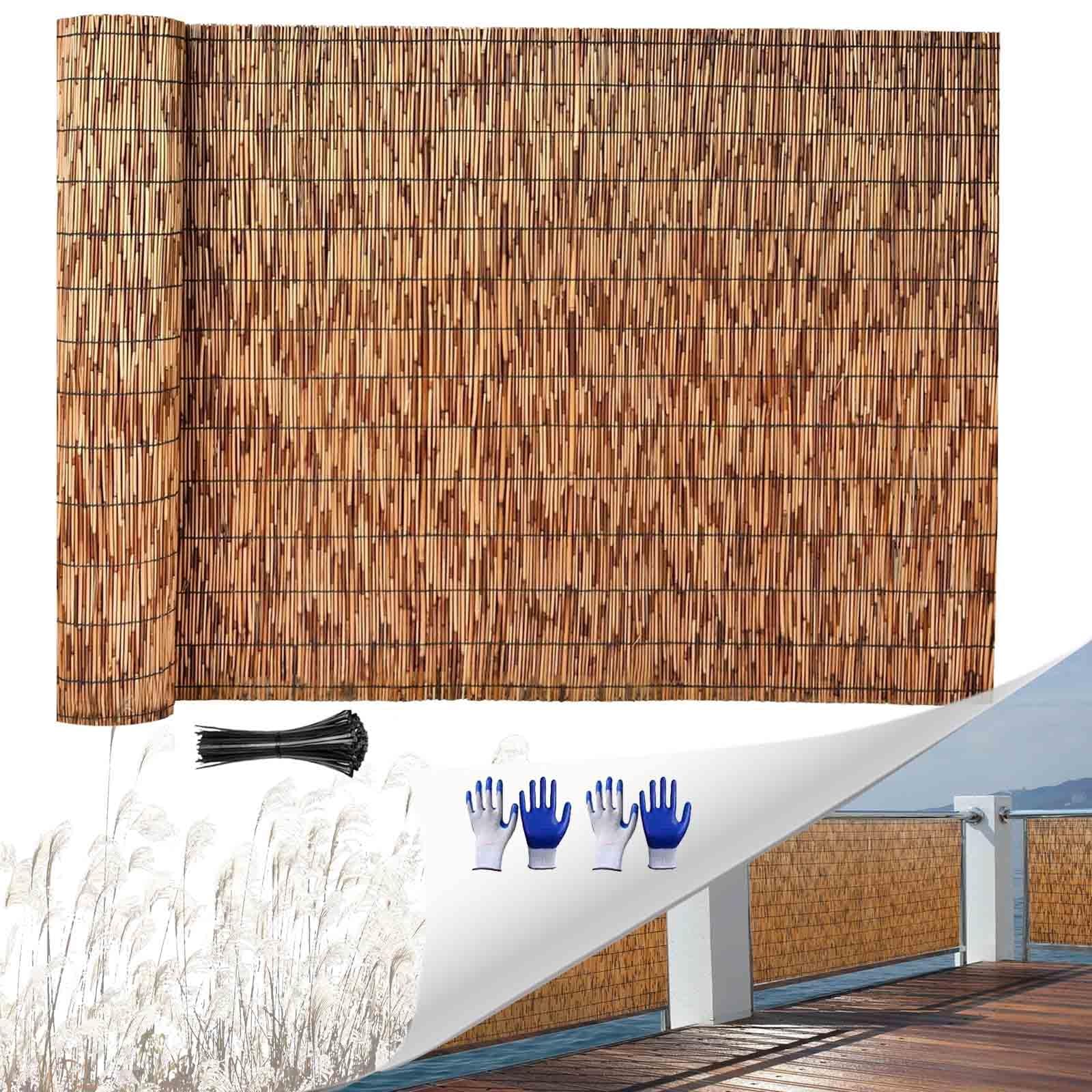Balcony Fence Bamboo Screen Fencing Privacy Screen Panels Wall Fencing Covering 110x120cm 120x150cm 130x200cm 140x300cm Decorative Fences for Garden Outdoor Backyard Patio Divider (Size : 70x800cm)