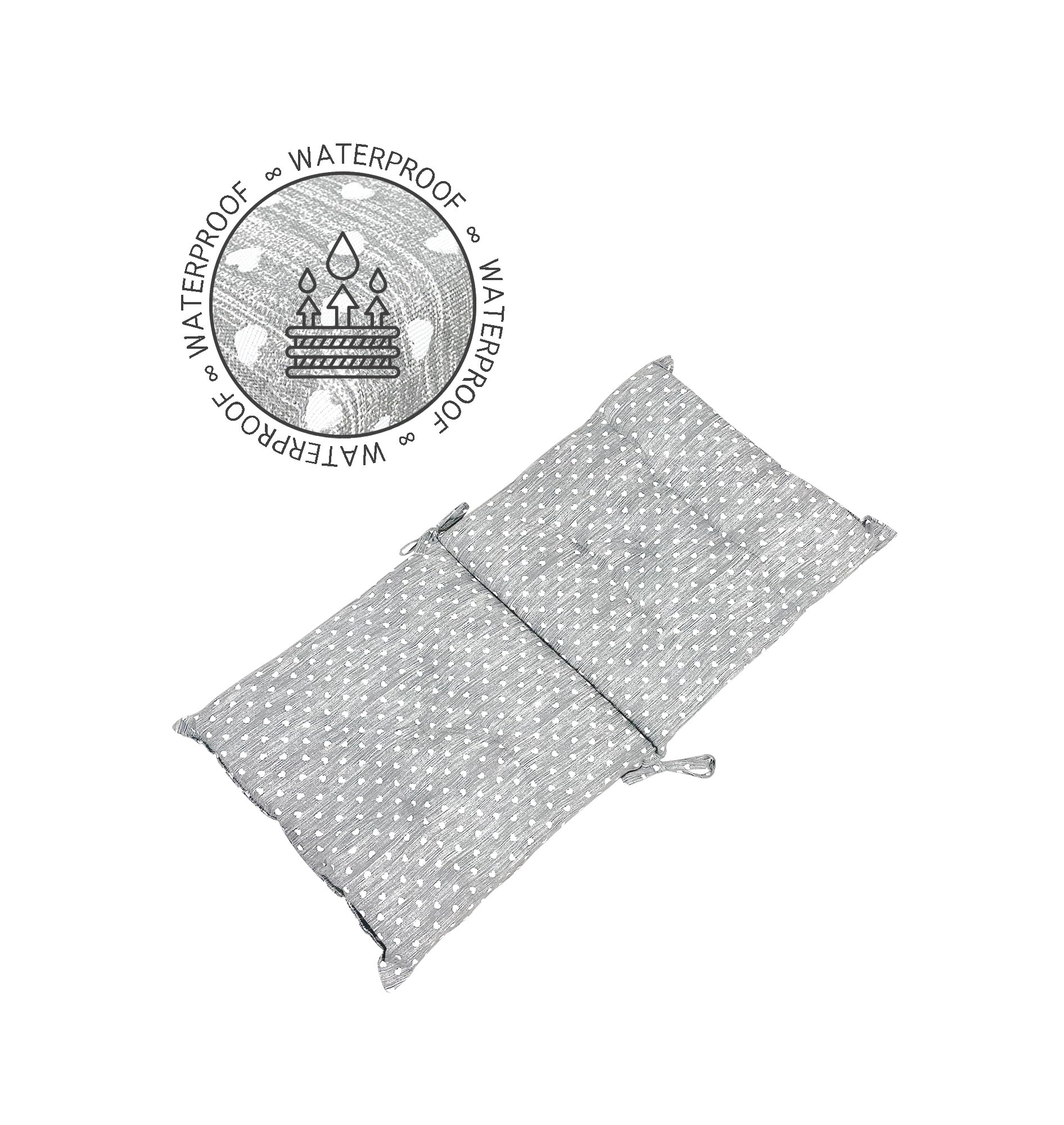 Set 6 Cuscini Per Sedia Con Schienale 40x80cm | Imbottiti In Poliestere, Laccetti E Banda Elastica | Prodotto In Italia - Colore Panna - Foto 9