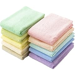 Kosugizen フェイスタオル 徳用カラータオル 10色各1枚入 34×80㎝ 乾きやすい薄手タイプ まとめてお得 10枚セット SV-7500-10