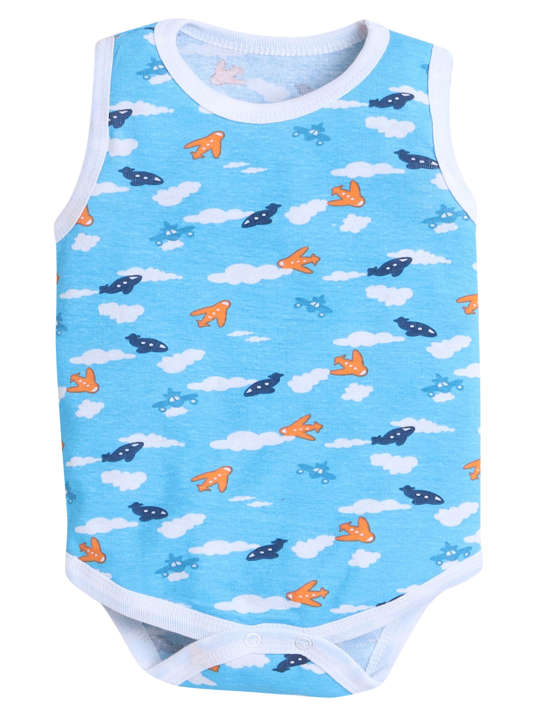 EIO Newborn Baby Cotton Romper Sleepsuit | Sleeveless Jumpsuit Bodysuit for Boys & Girls | Soft Breathable Baby Clothes Combo Pack 2