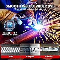 Vista 4 de 250Amp 25 piezas de varillas de soldadura de 13 pulgadas Guantes Soldador de palo, excelente efecto de soldadura Máquina de soldar, soldador MINI