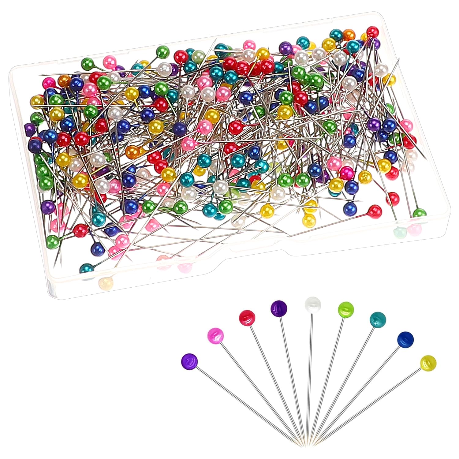 Hesmartly Lot De 300 épingles De Sécurité En Métal Pour Tricot Et Couture Avec Boîte De Rangement (10 Couleurs