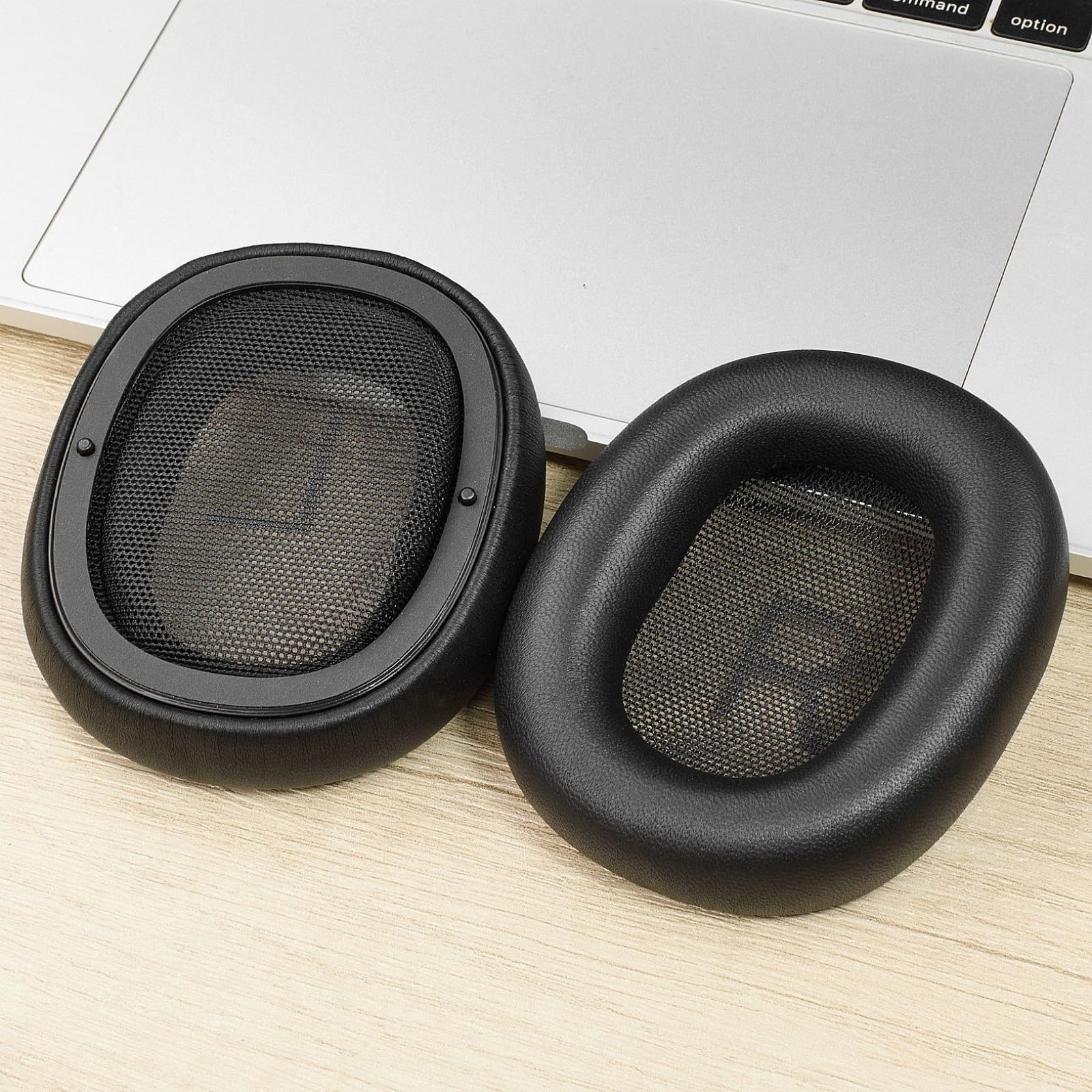 1 par de almohadillas de piel de oveja para los oídos, almohadillas de espuma viscoelástica para auriculares