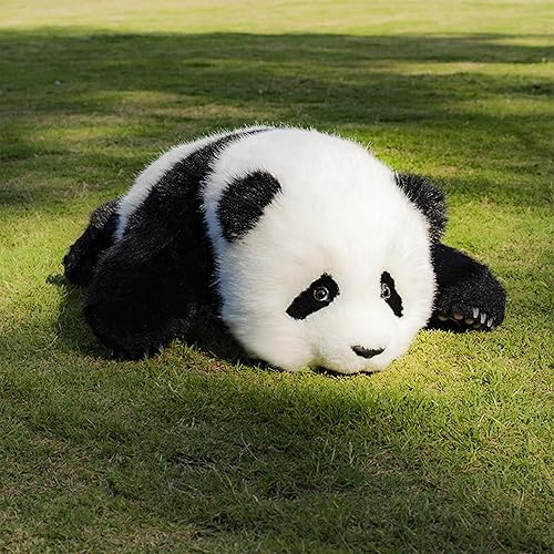 Chongker Peluche de panda con peso, juguete de peluche realista para niños y adultos, regalo para amantes de los pandas, 4 libras con peso