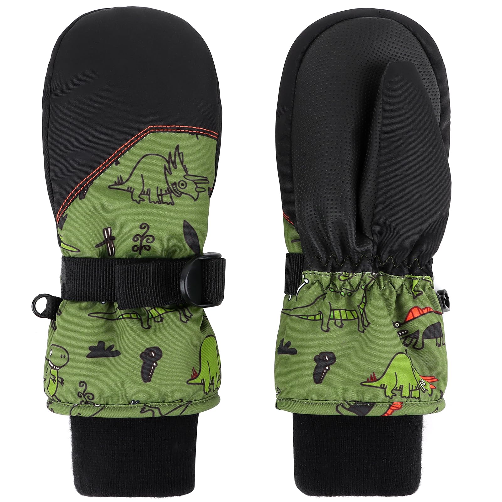 Duoyeree Toddler Winter Gloves, Waterproof Fleece Lined Ski Mittens 1-6Y