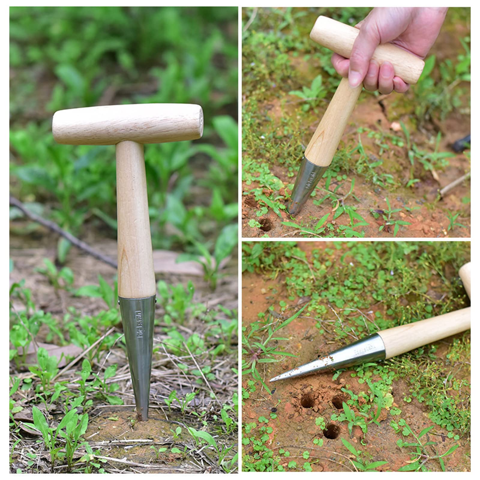 Set di fioriere for bulbi, set di strumenti for fioriere di bulbi da giardino con contrassegno di profondità Trapiantatore di bulbi for piantare rilascio automatico del terreno for scavare/riempire fo