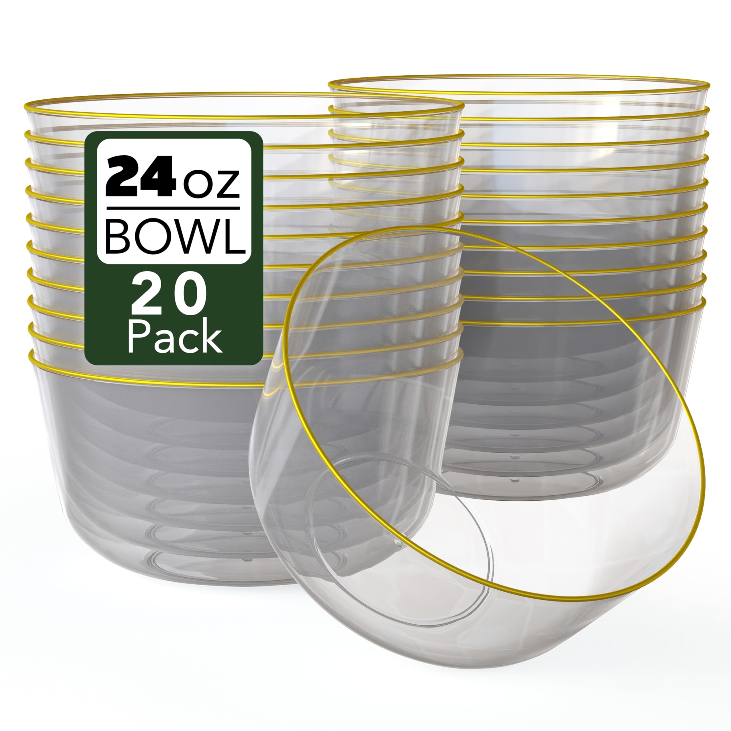 Trendables 24oz Disposable Bowls - Elegant Serving -28