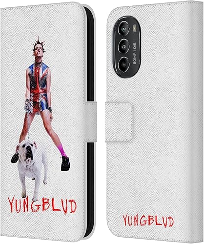 Head Case Designs Officially Licensed Yungblud Strawberry Lipstick Graphics Leather Book Wallet Case Cover Compatible with Motorola Moto G82 5G
