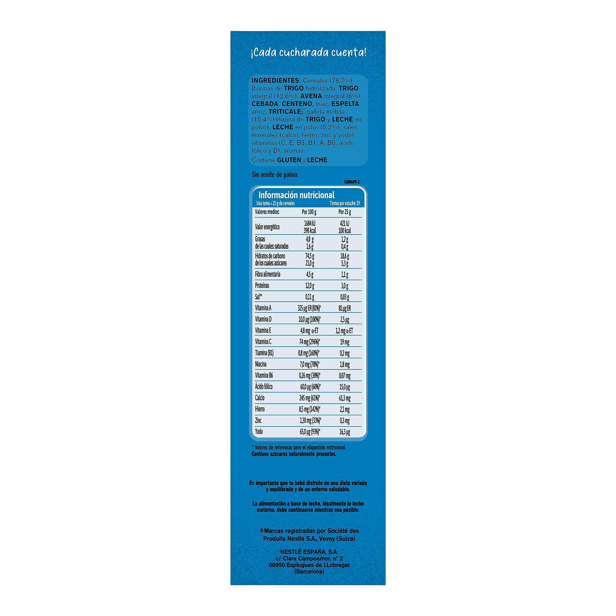 GERBER Papilla de 8 Cereales Galleta, a partir de los 6 meses, 475g