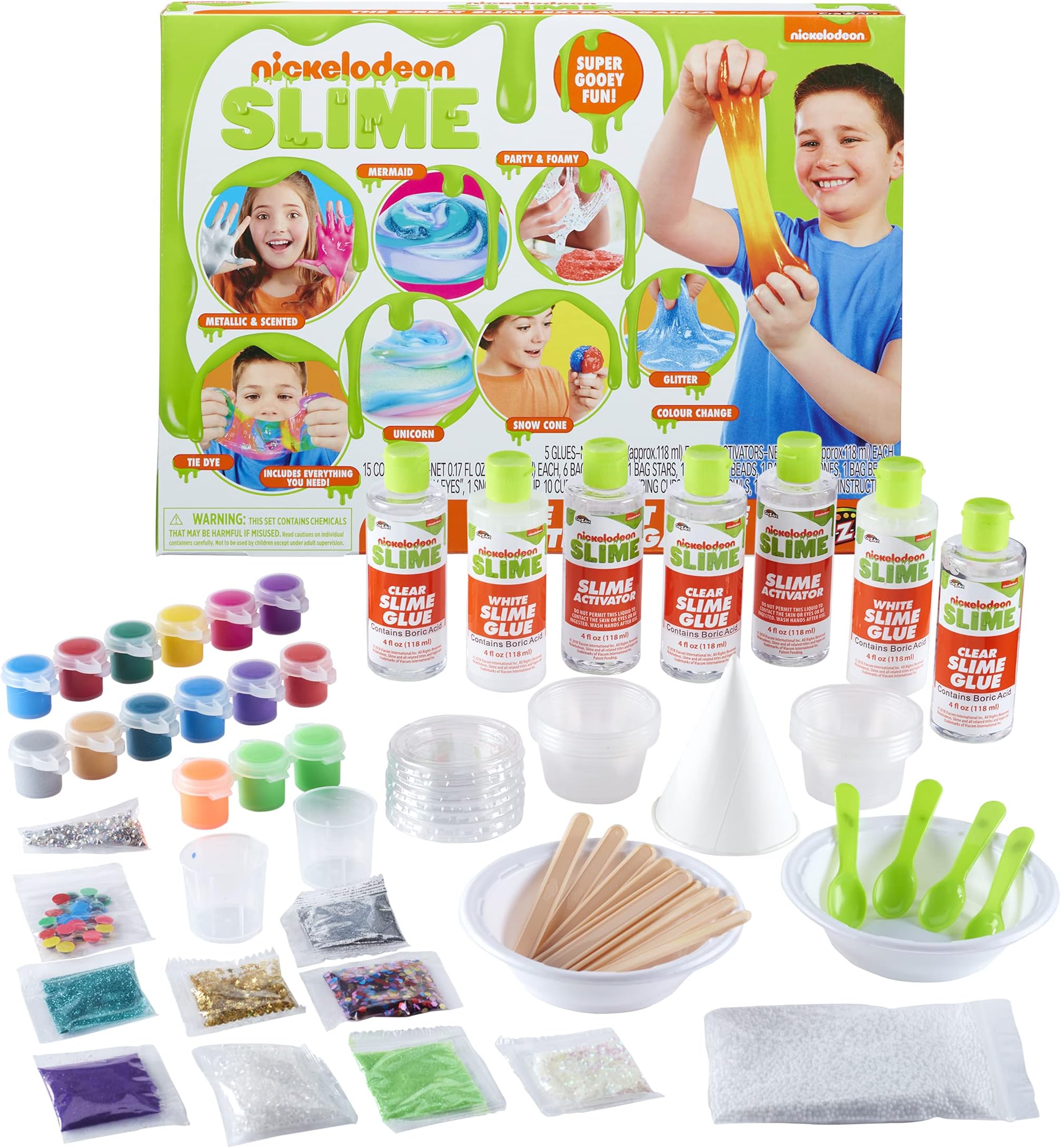 Nickelodeon Slime The Great Slime Extravaganza, Make Your Own Slime Slime Kit Glitter Mermaid Unicorn Scented Slime