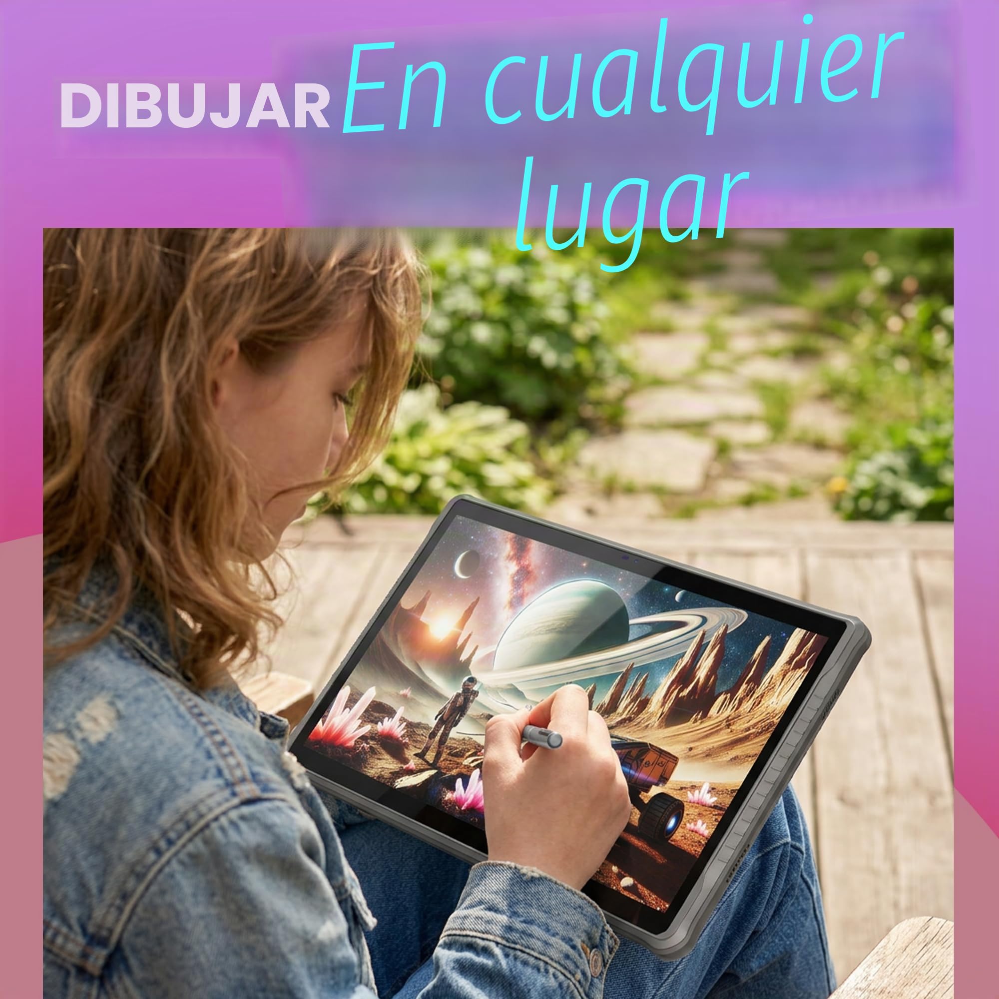 PicassoTab X14 Tableta de Dibujo Independiente • No Necesita Computadora, Pantalla de 14" (la Más Grande), Apps de Dibujo Pro y Tutoriales, Lápiz Stylus, Tableta Gráfica Portátil para Artistas • X14