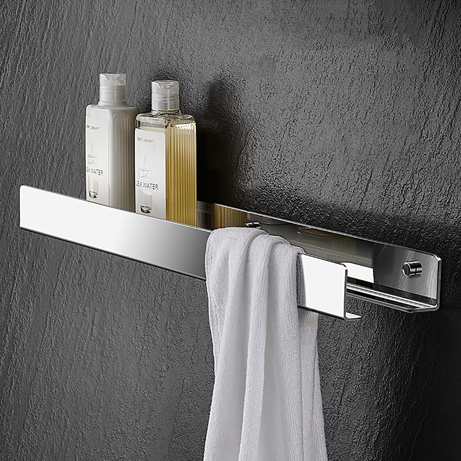 TXGJWRA Larger Capacity Shower Shelves with Towel Bar Wall Mounted Shower Organizer Stainless Steel Shower Caddy Sturdy and