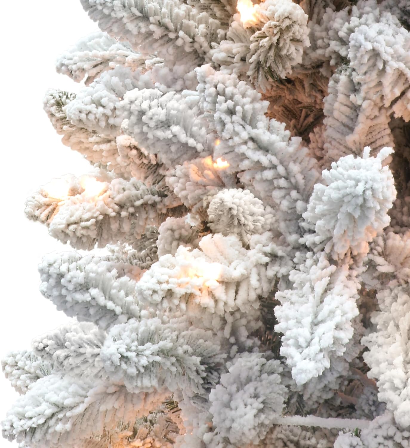 Puleo International 4 ft. Pre-Lit Flocked Carson Pine Artificial Christmas Tree