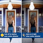 Motion Sensor Light Bulbs - 9W (60W Equivalent) E26 Motion Activated LED Light Bulb 5000K Daylight Dusk to Dawn Security Bulb Auto On Off Indoor Outdoor for Front Door Porch Basement Closet(2 Pack)