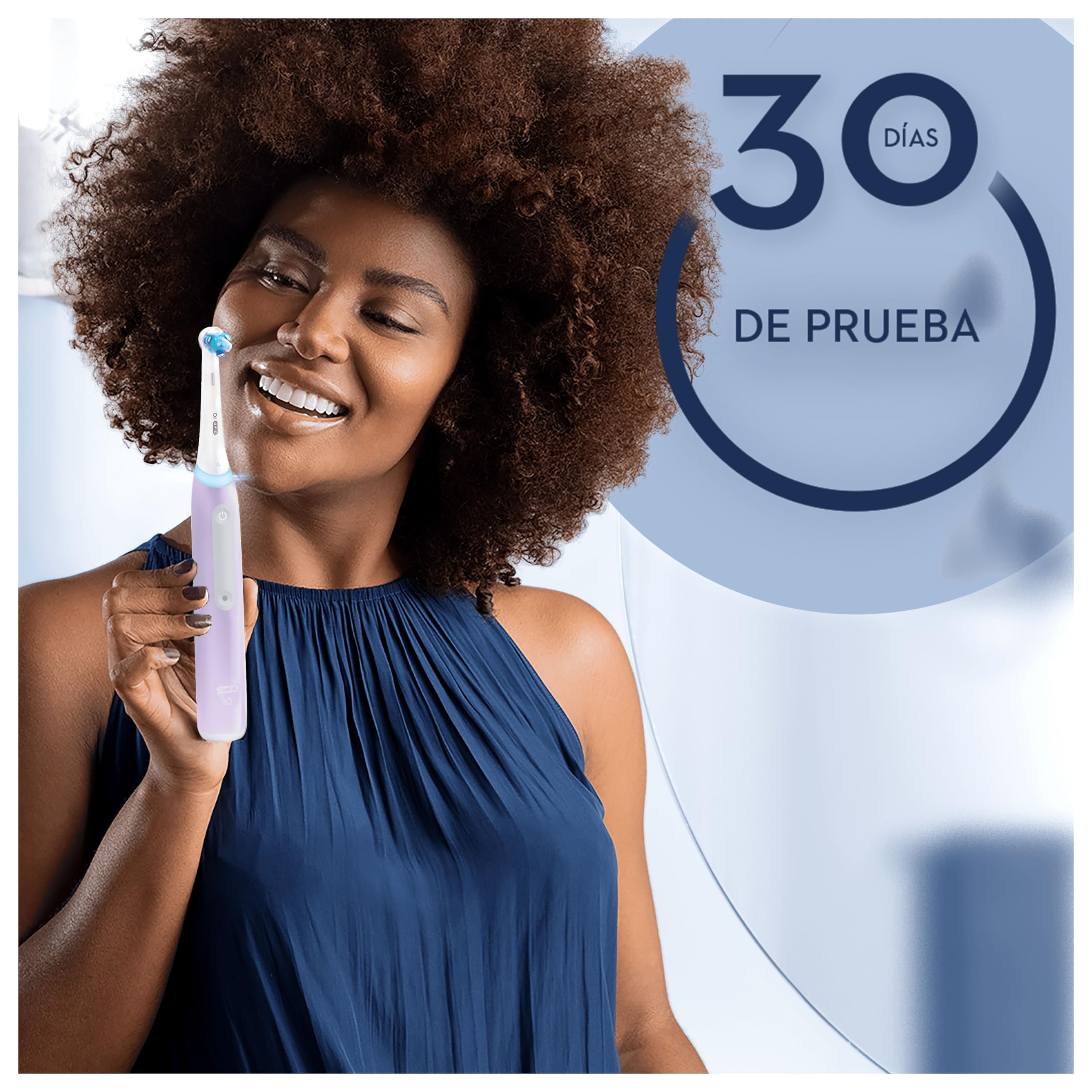 Oral-B iO 4 Cepillo de Dientes Eléctrico con Mango Recargable, 3 Cabezales y Estuche de Viaje, Diseñado por Braun, Regalos Originales para Mujer y Hombre - Negro