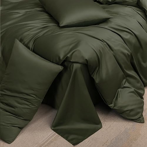 Miniatura 179 de MooMee Queen Duvet Cover Set, 100% Extra Long Staple Cotton 600 Thread Count Sateen Silky Soft Breathable Durable Luxury Hotel Quality Bedding Set