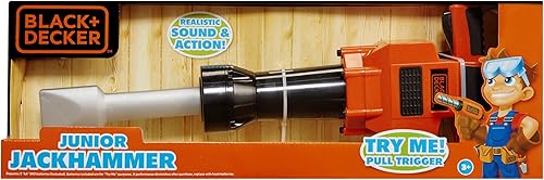 Miniatura 3 de Black + Decker Herramientas eléctricas para niños pequeños - Martillo neumático con sonido realista y acción. Herramientas de juego de rol para