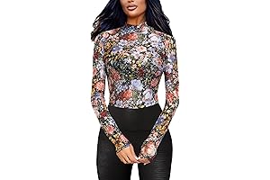 Women's Mesh Long Sleeve Floral Top: A Fashion-Forward Statement