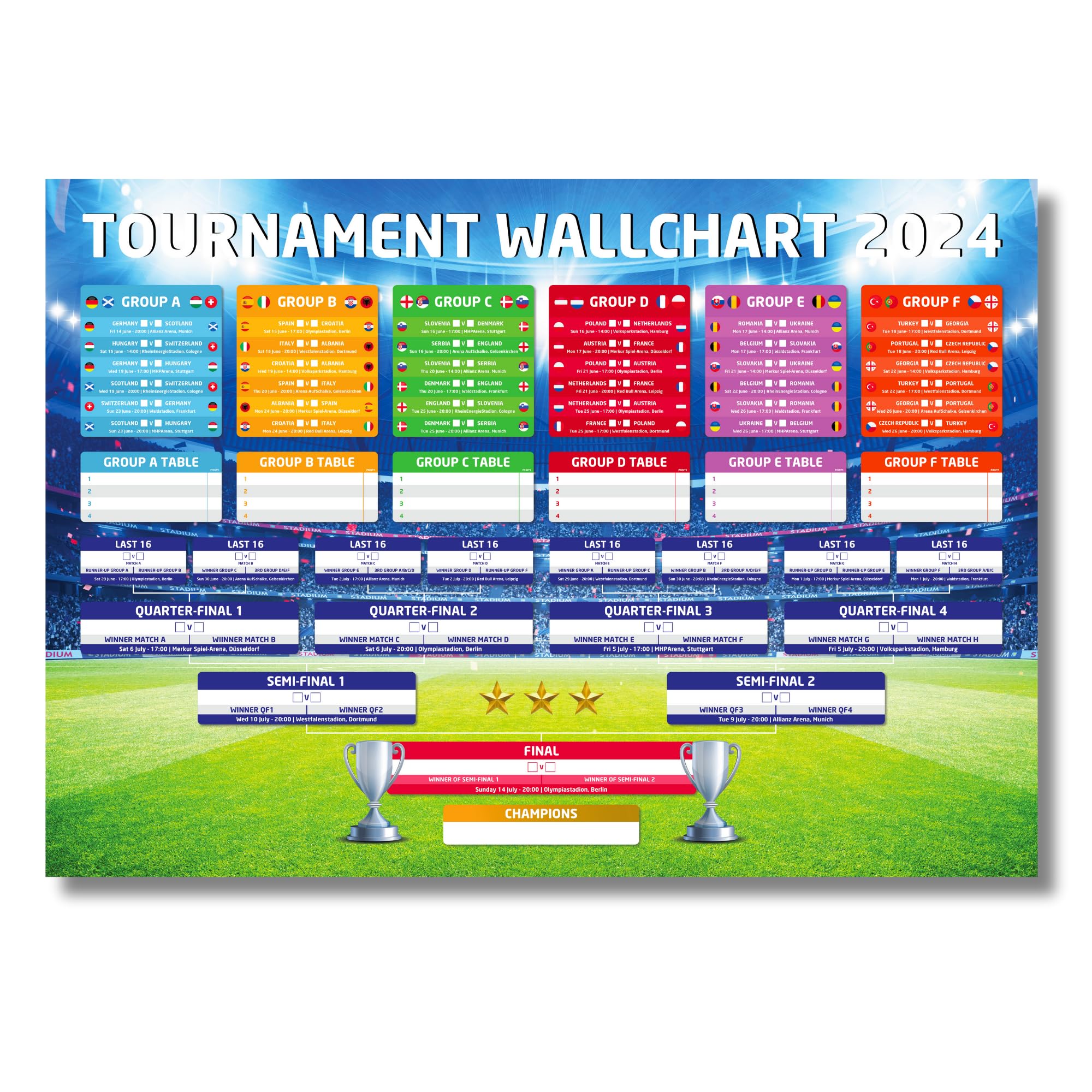 State Media VisionTournament Wallchart 2021 - Our Original Premium Quality A2/A1 Wallchart To Track The Results This Summer (A2 Wallchart)
