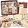 MGNLR Paper Vintage Aesthetic Scrapbook Kit(346Pcs) Scrapbooking Supplies Kit with Bullet Junk Journal,Stationery,A6...