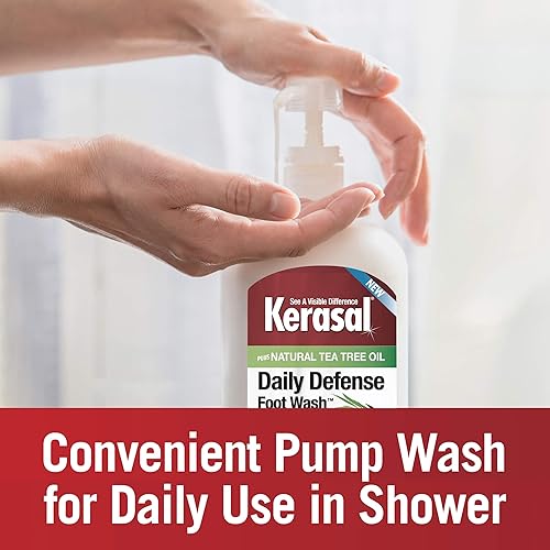 Miniatura 7 de Kerasal Daily Defense - Limpiador diario para pies con aceite de árbol de té, 12 onzas