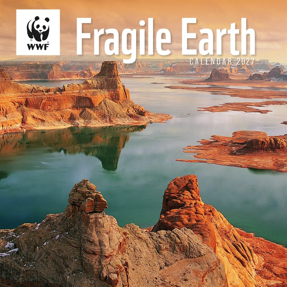 Carousel Worldwide WWF Fragile Earth 2027 Square Wall Calendar, 12-Month Calendar, Environmental Awareness Photography