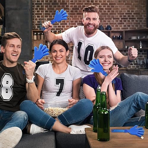 Miniatura 5 de 100 piezas de pinzas de mano negras de 7.5 pulgadas, agentes de ruido, regalos de fiesta, aplausos de plástico, eventos deportivos, pelota de