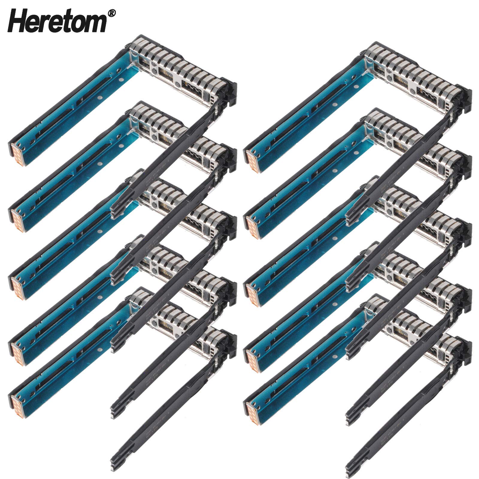 10-Pack 651687-001 REV 4.010 Plateau de Disque Dur SFF Tray Caddy Caddie pour HP G9 Gen9 DL380p DL380e DL360p DL385 DL388 DL380 DL160 DL580 ML350e ML310e SL250s 2,5" avec puces et vis