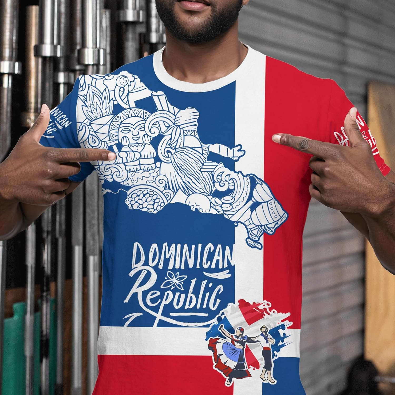 DFZ Dominican Flag Tee Novelty T-Shirt Summer Casual Crewneck Short Sleeve Top Dominican Jersey Unisex - Image 2