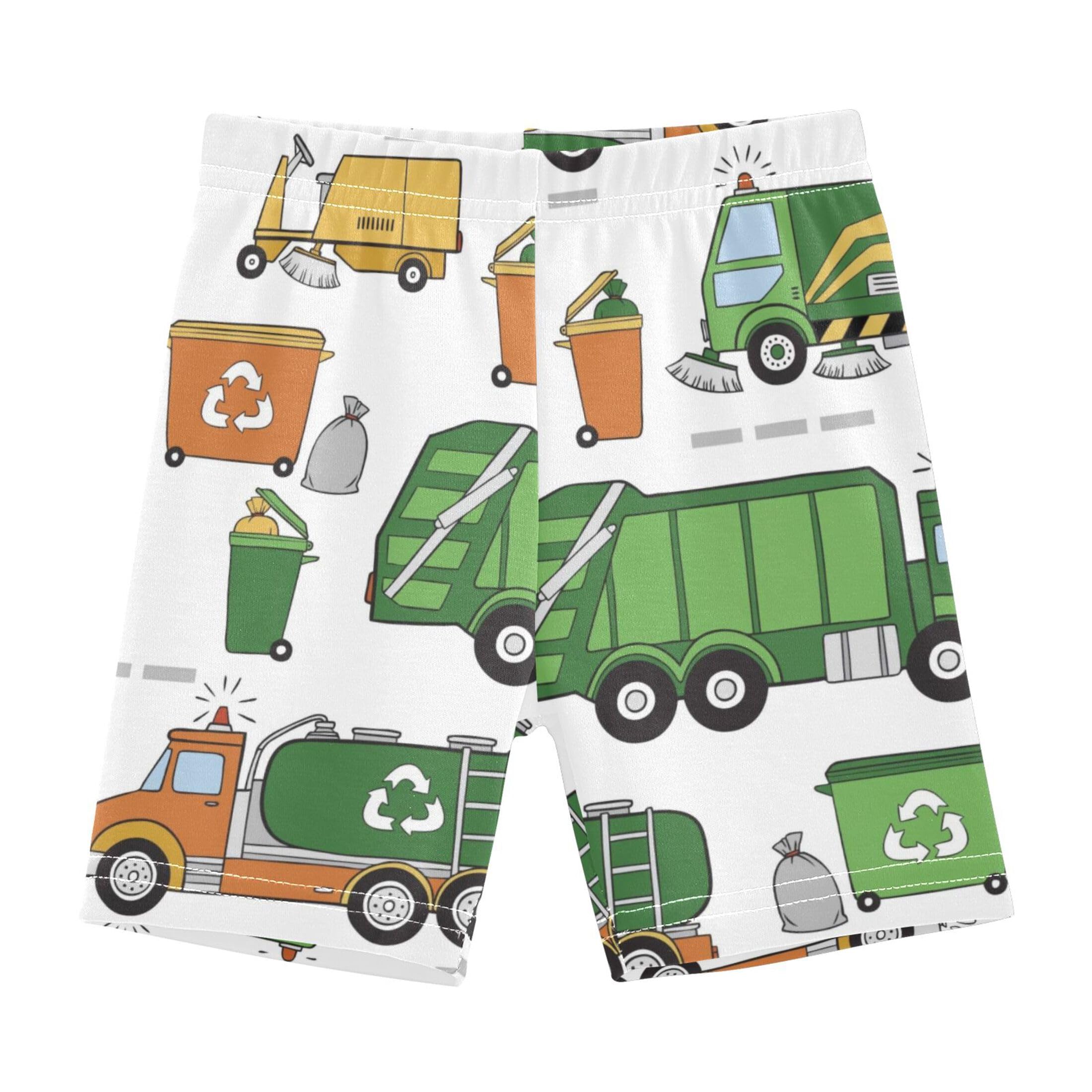 Vozoza Garbage Trucks Car Toddler Girls Shorts Under Dress Cartwheel Shorts Legging Summer Outfits Clothes Size 5T Multicolor