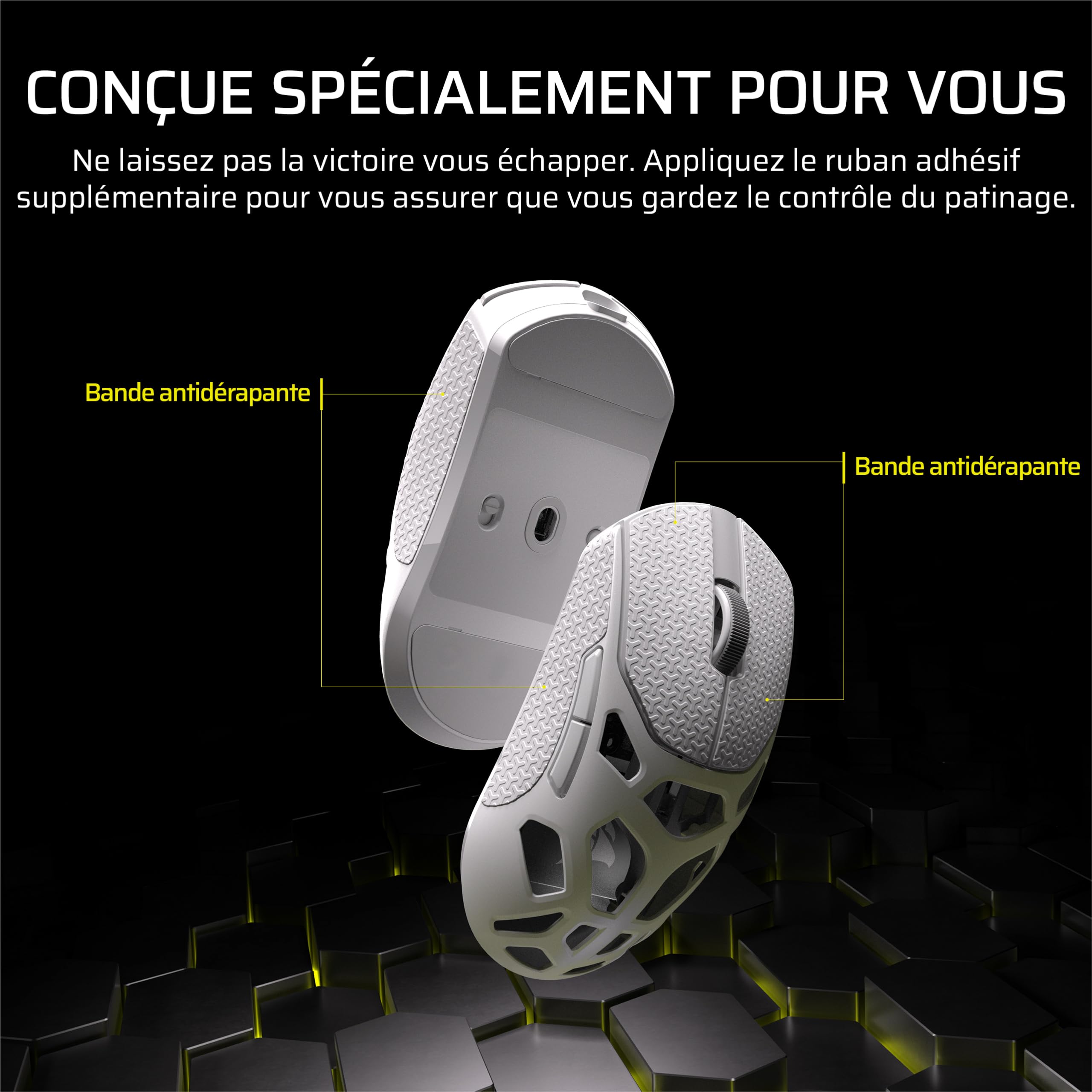 Corsair Sabre v2 Pro MG sans Fil Souris Gaming, 33 000 DPI – Blanc | D’Interrogation de 8 000 Hz, Coque en Alliage de Magnésium de 56 g, Jusqu'à 170 Heures D'autonomie de la Batterie, Web Hub
