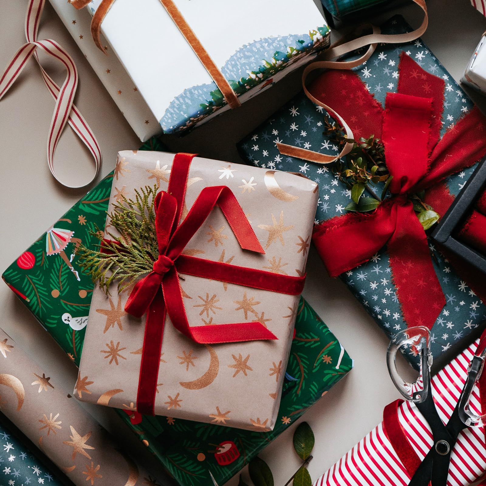 CharmBurst Lot De 24 Nœuds De Noël En Velours Bordeaux Pour