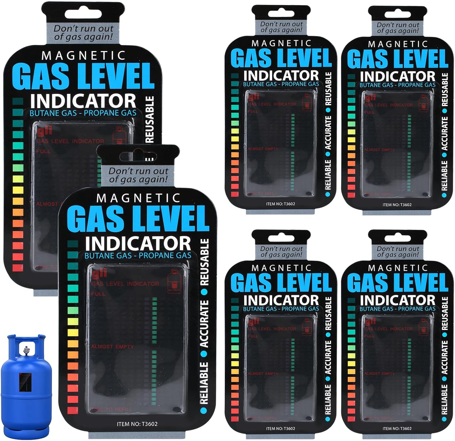 ZUOLUN Gas Level Indicator, 6pcs Reusable Propane