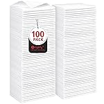 Orighty Cleaning Cloths, Shop Towels 100 Pack, Shop Rags Reusable, Microfiber Cleaning Rags Bulk for Cars, Multi-Purpose Lint Free Towels for Automotive, Mechanic, Kitchen, 11.5 x 11.5, White