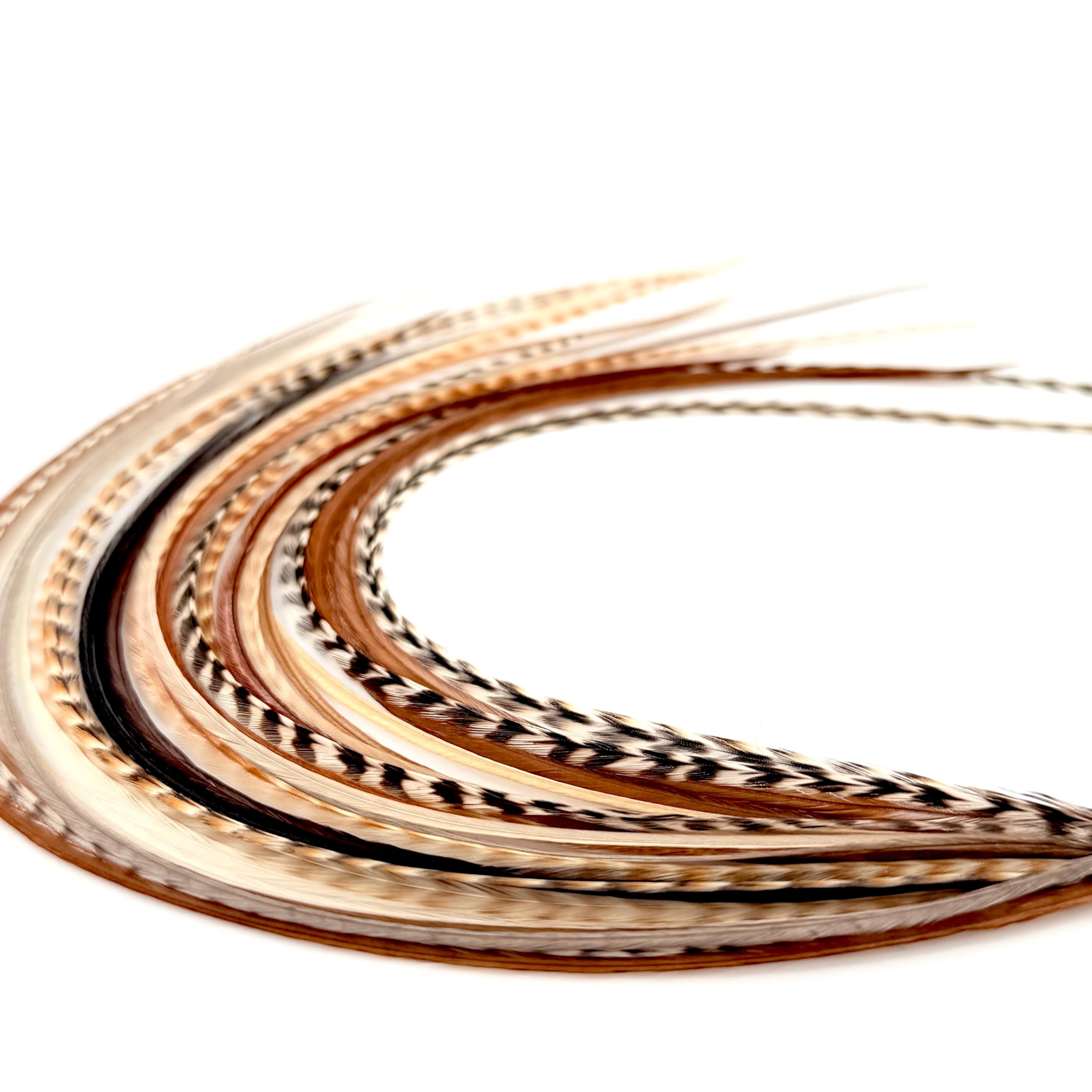 Feather Headz 30 naturalnych krótkich włosów, długość 18 cm, 30 cm, do przedłużania włosów, naturalne włosy, zestaw DIY, przyciągający wzrok design, 10 koralików z mikroogniwami, 100% prawdziwy kogut