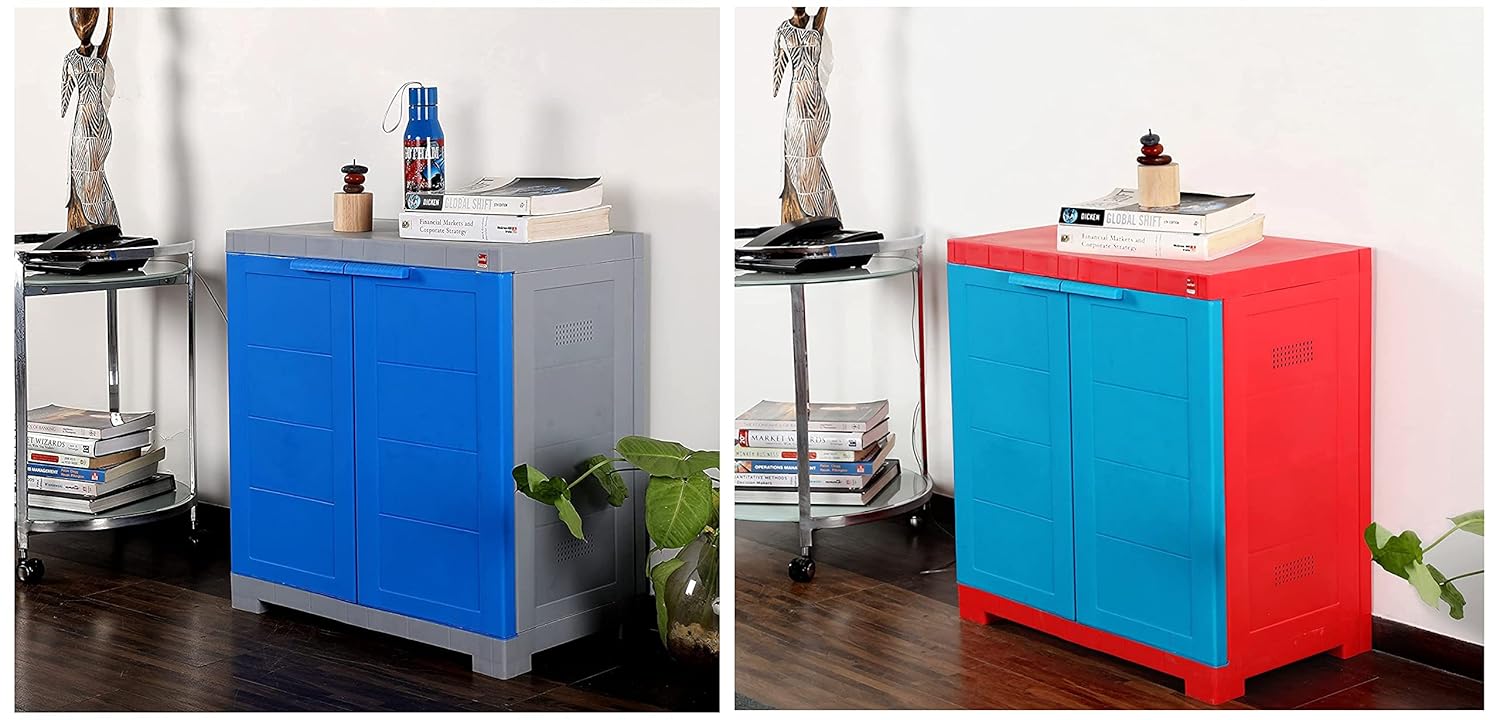 Cello Novelty Compact Shoe Rack (Blue and Grey) (25 x 24 x 15Inches