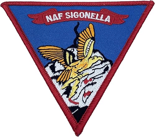 Parche NAF Sigonella - Con Gancho y Bucle, Azul