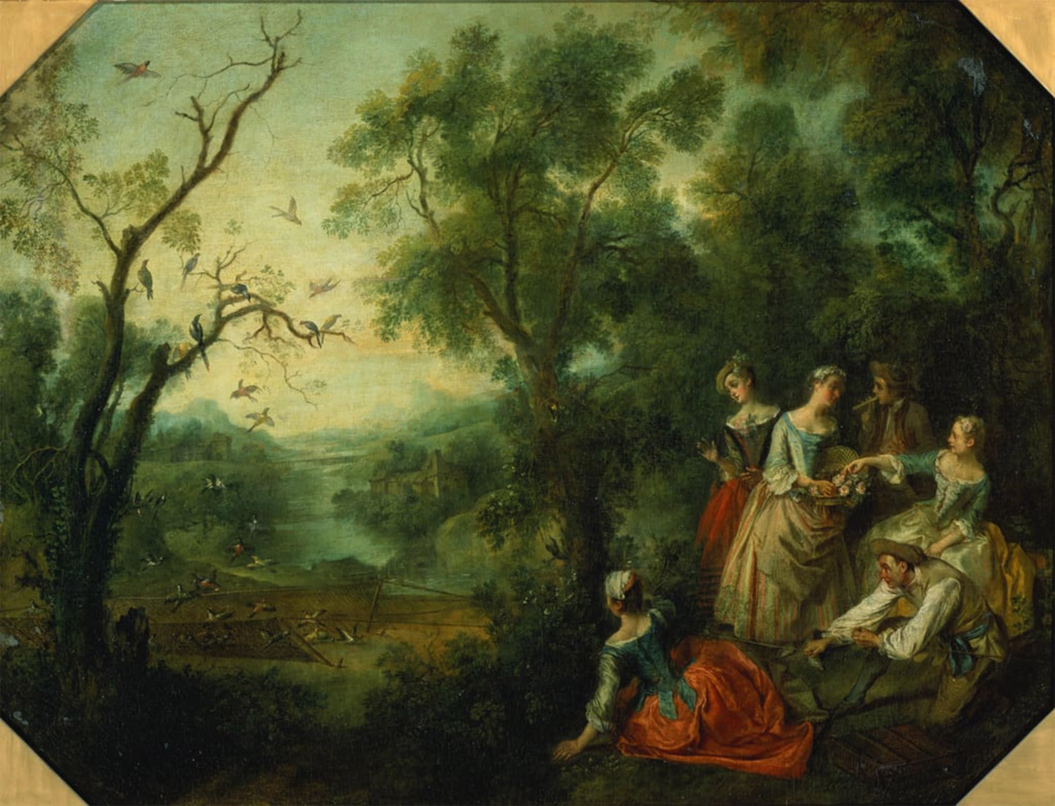ARTXLXXBN Famous Painting Canvas Artwork Graffiti Print Spring by Nicolas Lancret Portrait Canvas Image for Home Decor 60x90cm