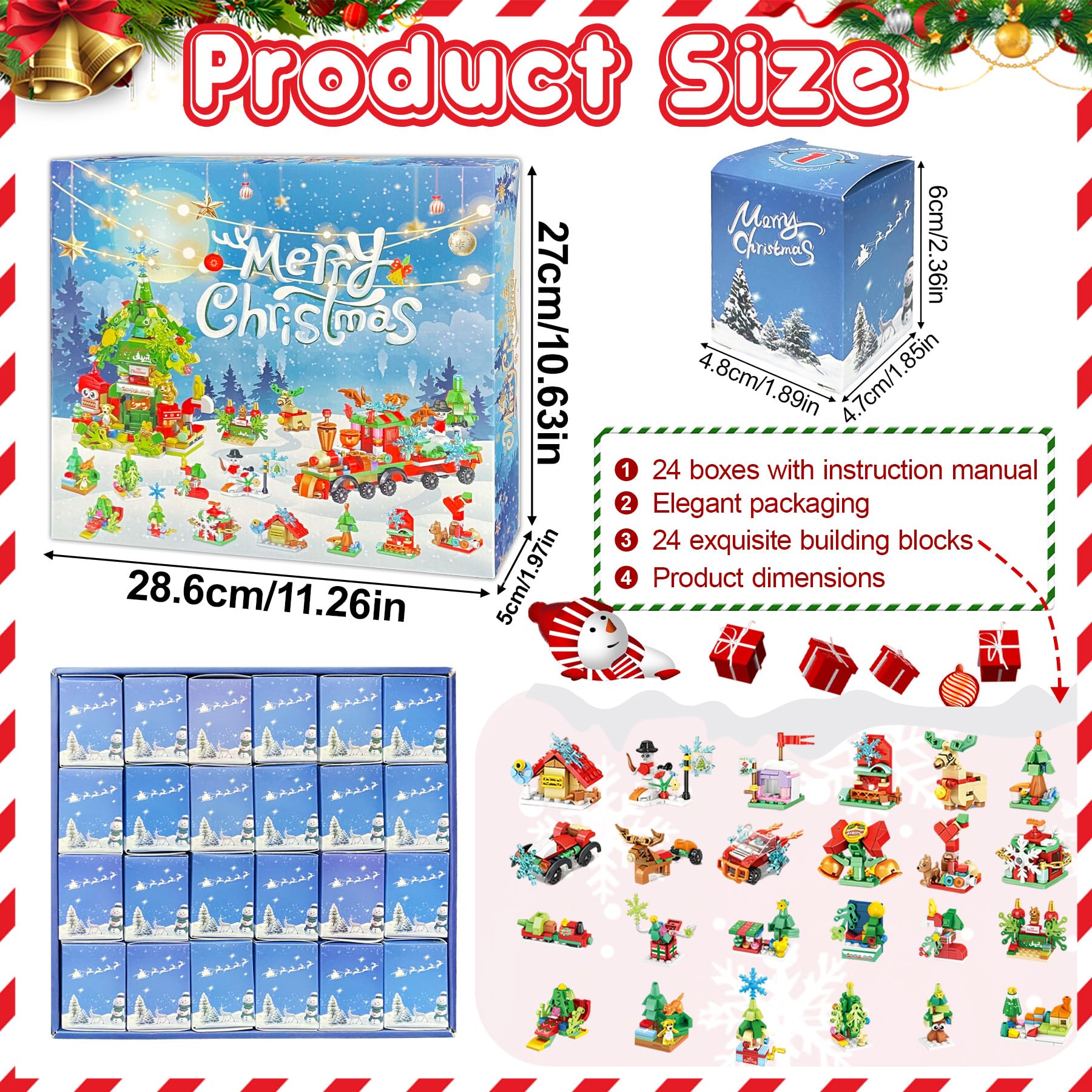 Calendario Dell'Avvento 2025 Con Mattoncini – Presepe Da Costruire Per Bambini 6-12 Anni – Gioco Di Natale Educativo